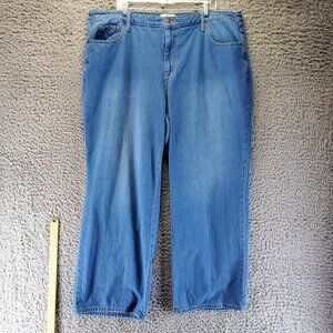 Universal Thread Jeans Womens 20W Blue Relaxed Wide Leg Denim Cotton Blend